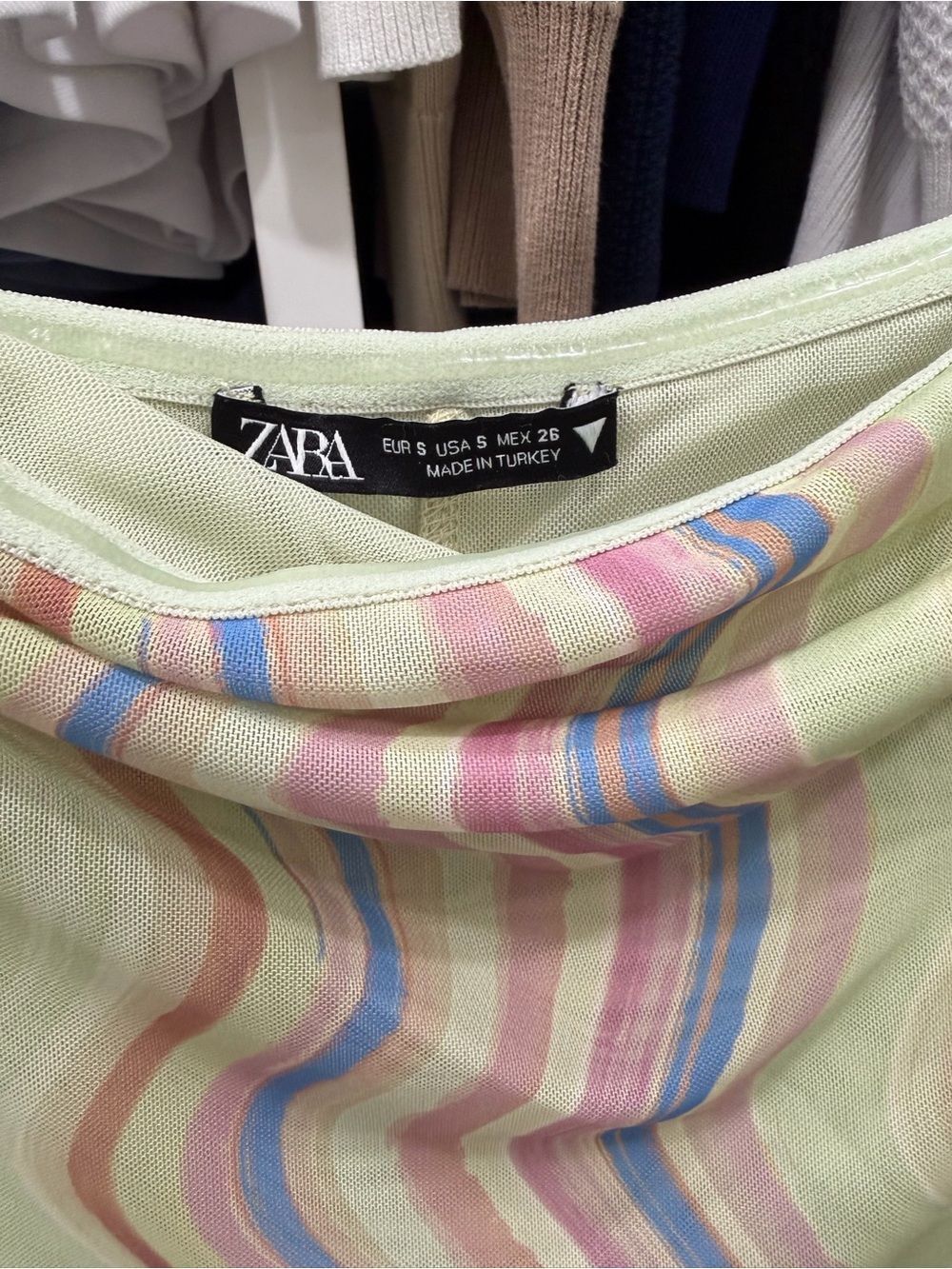 Zara Pastel Wave Strapless Maxi Dress - Picture 3 of 4